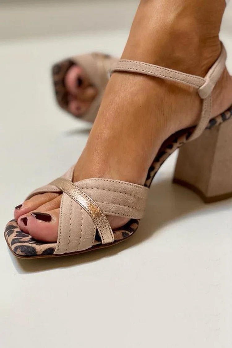 Eloria Cross-Band Heel Sandals