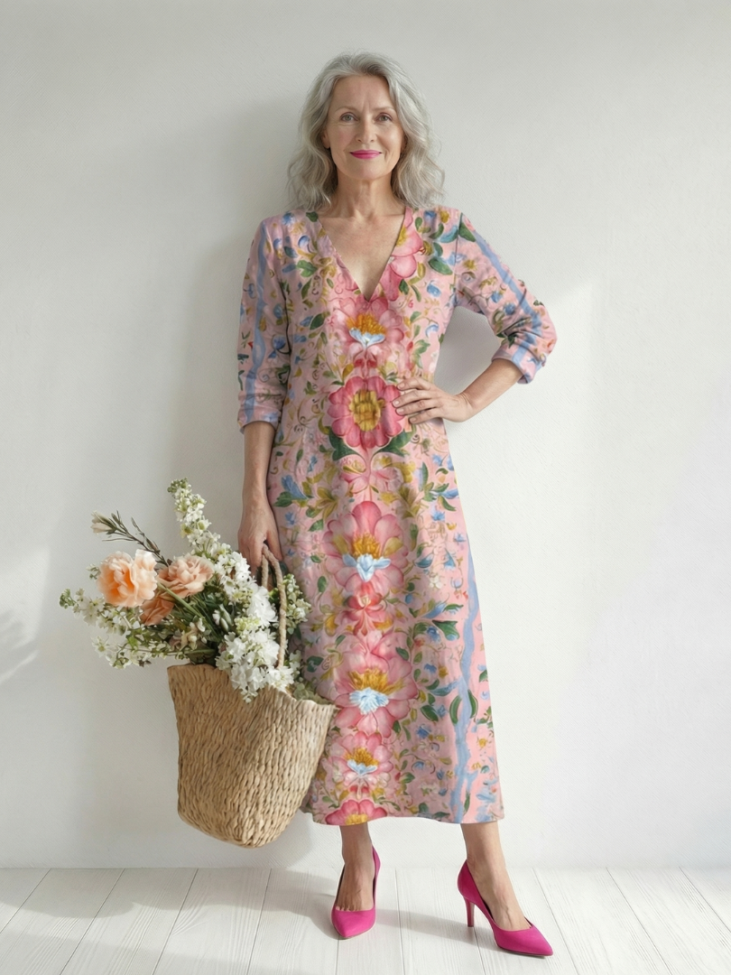 Pink Floral Dress
