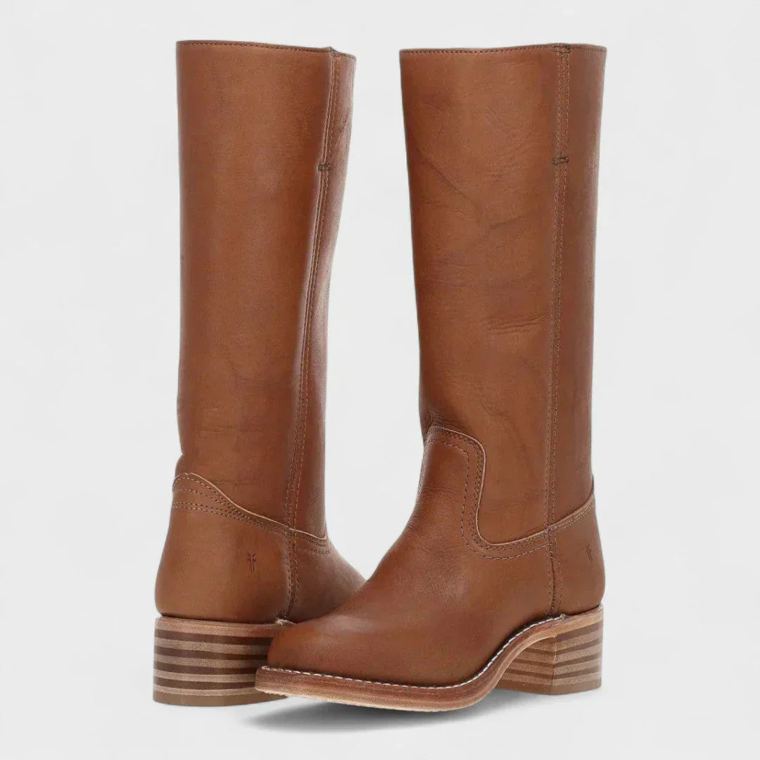 Fleur™ – Retro Leather Boots