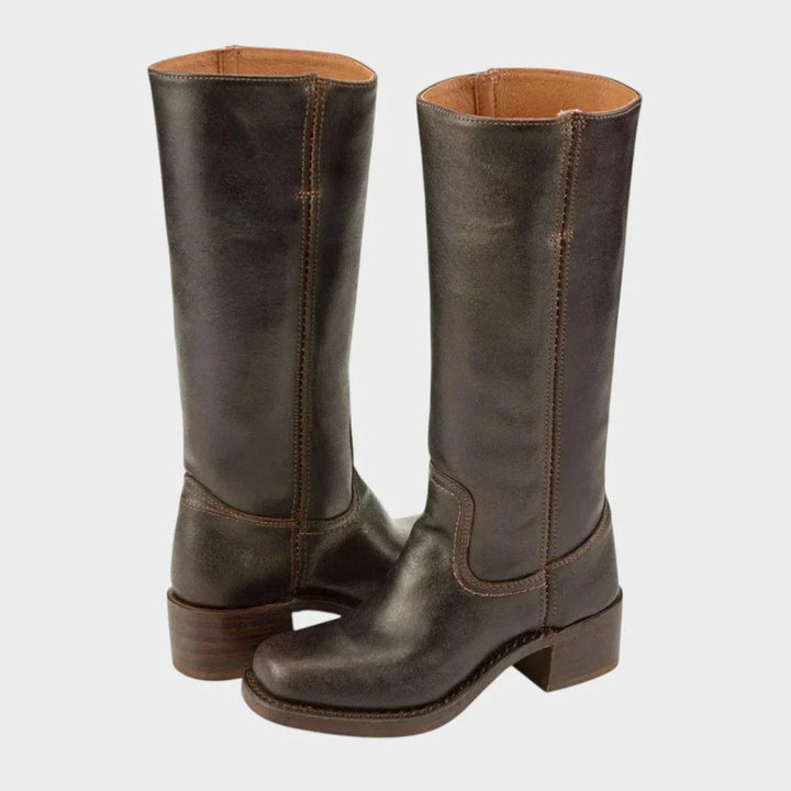 Fleur™ – Retro Leather Boots