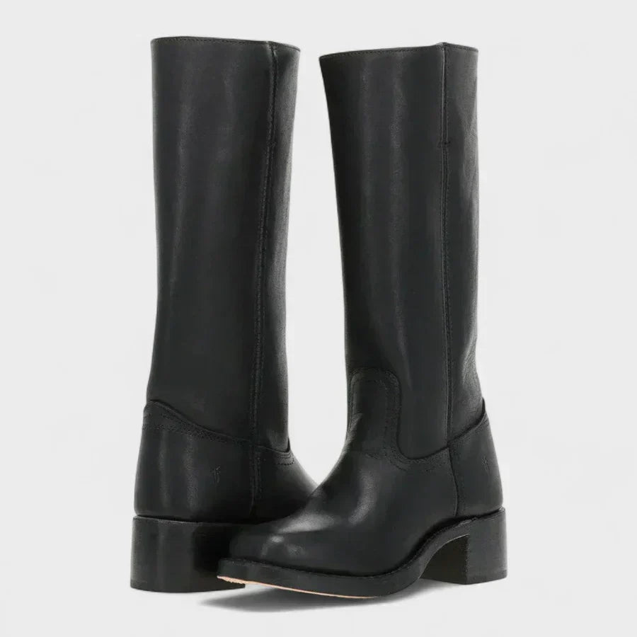 Fleur™ – Retro Leather Boots