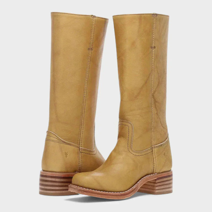 Fleur™ – Retro Leather Boots