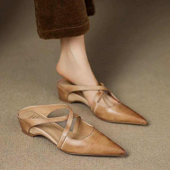 Serelina Leather Mule Slides