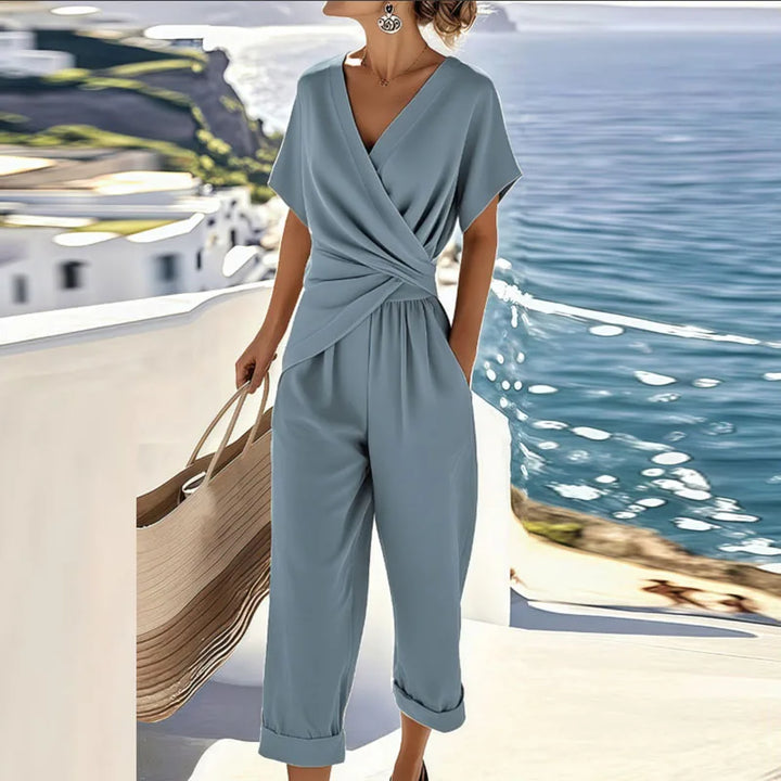 Serena – Wrap Front Cropped Jumpsuit
