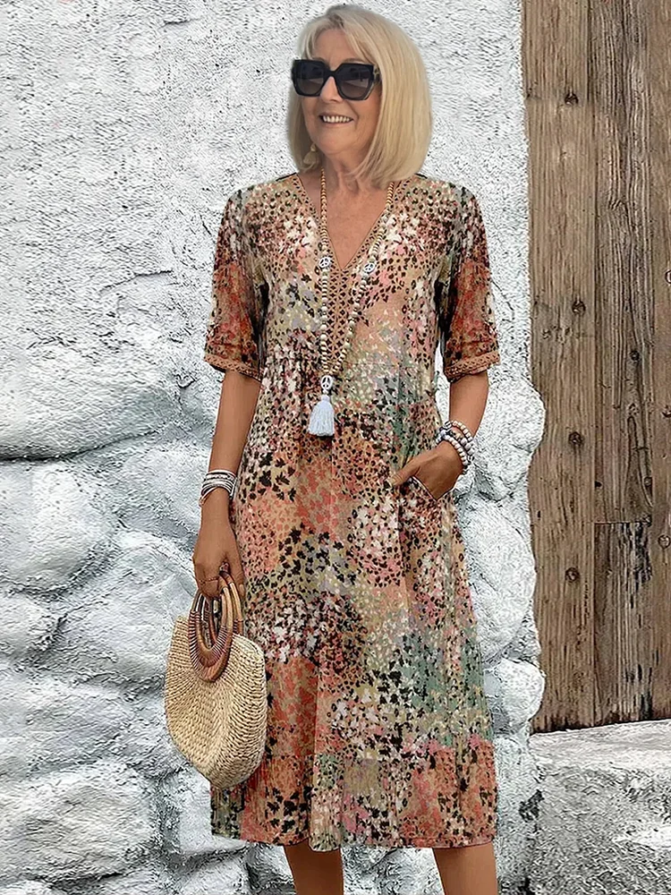 Rosalind Bloom Midi Dress – Haya Studio Co