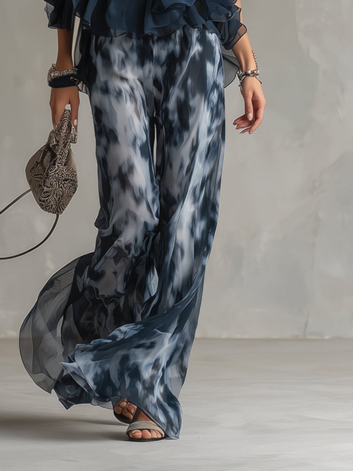 Elara Elegant Flowing Top & Wide-Leg Trouser Set