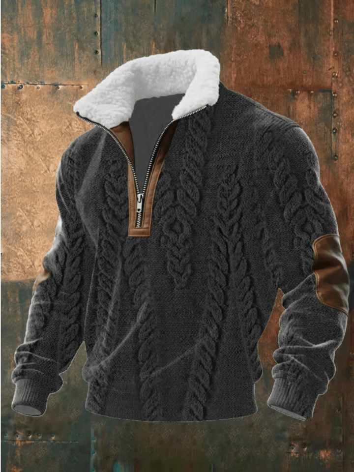 Brayden Fleece-Collar Sweater
