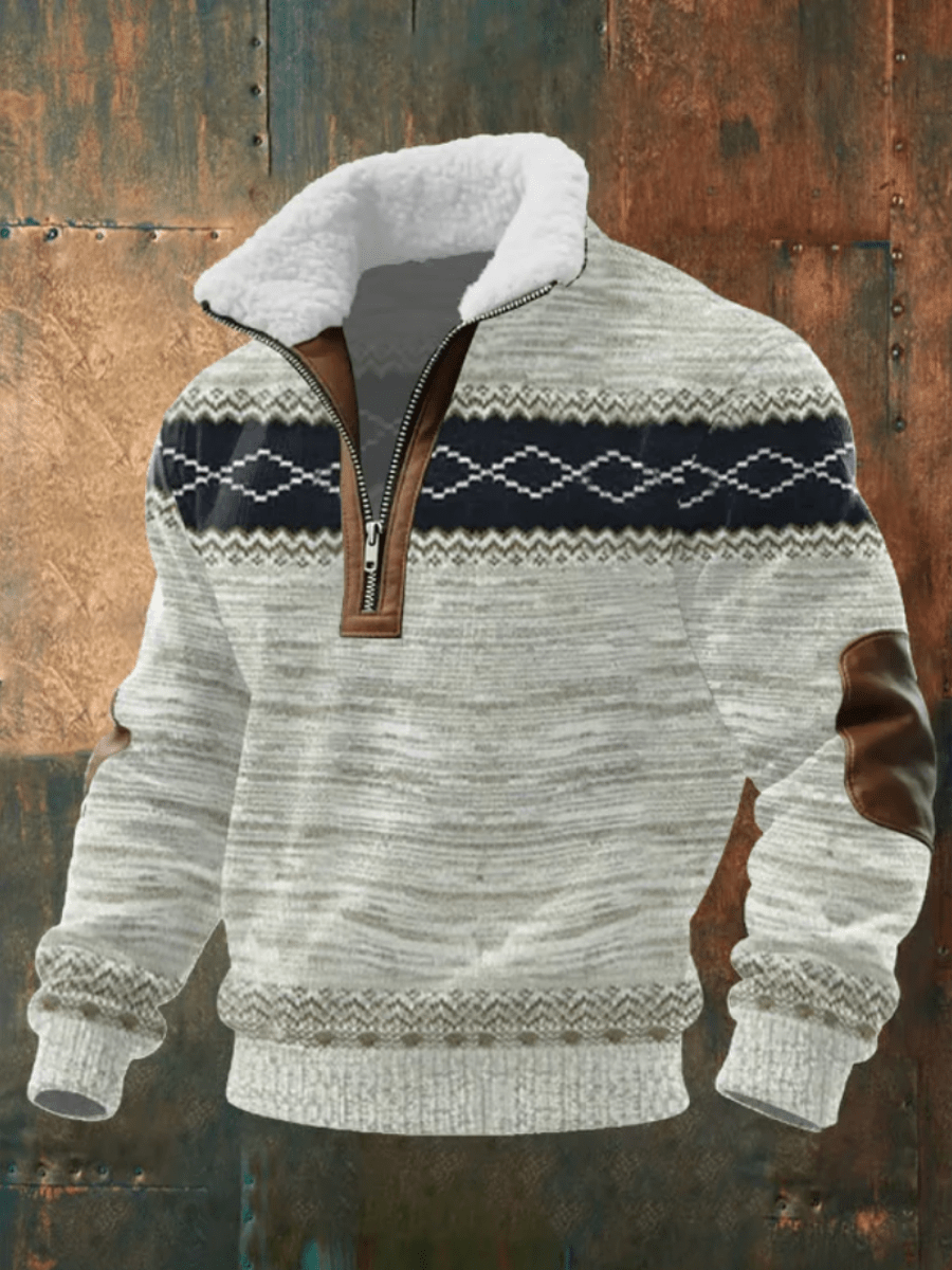 Brayden Fleece-Collar Sweater