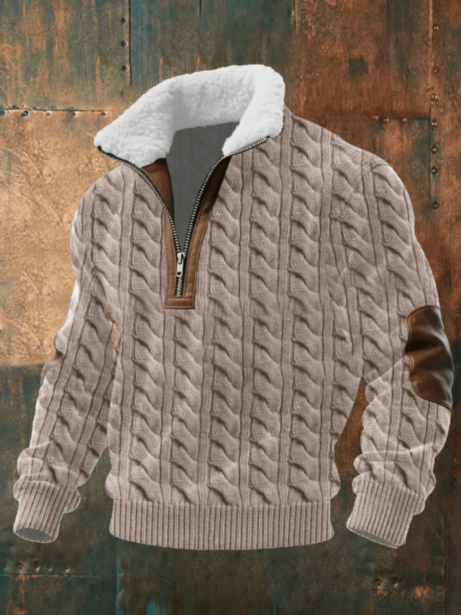 Brayden Fleece-Collar Sweater