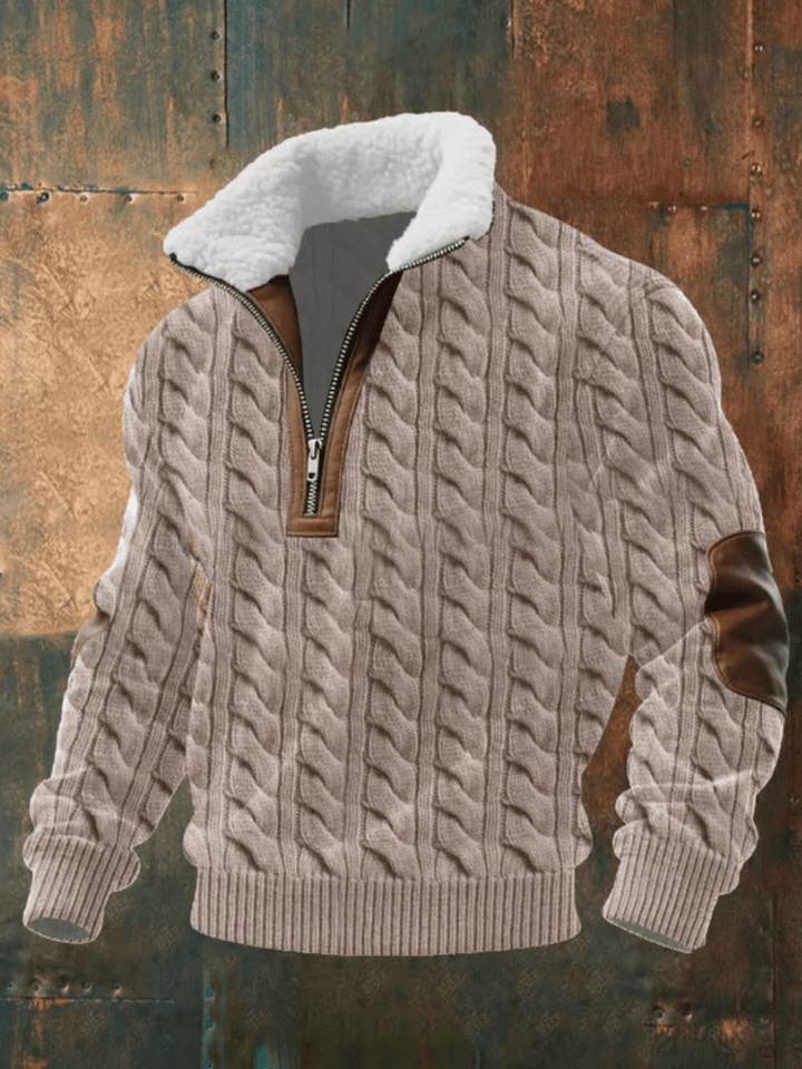 Brayden Fleece-Collar Sweater