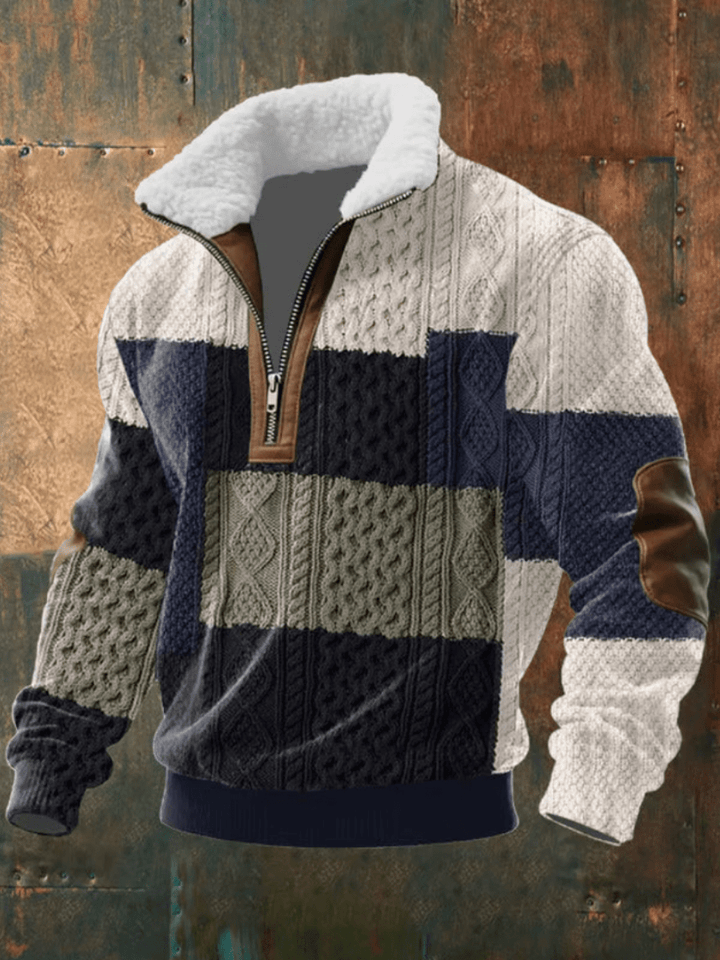 Brayden Fleece-Collar Sweater